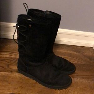 Black UGGs with lace up back